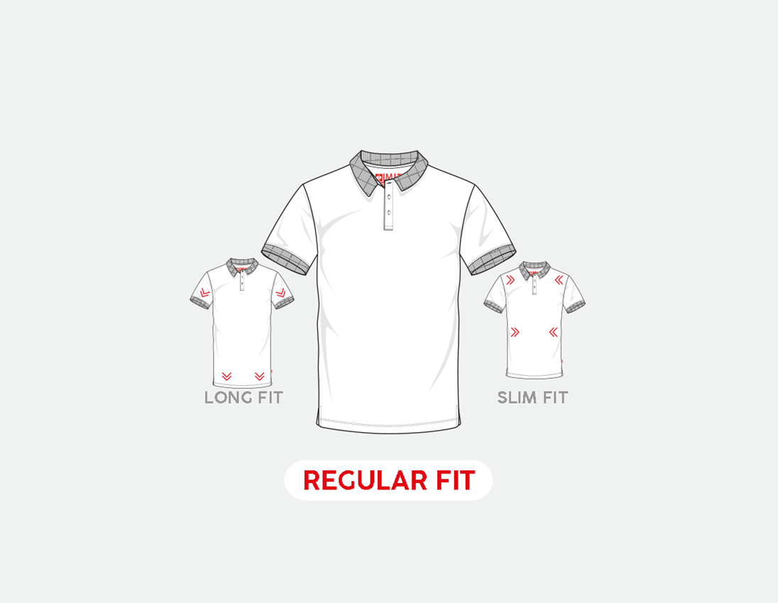 T-Shirts, Pullover & Skjorter: e.s. Pique-Polo cotton stretch + gråmeleret 1