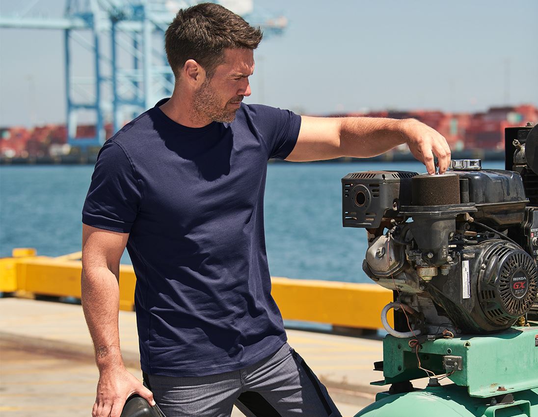 Joiners / Carpenters: e.s. T-shirt cotton stretch + navy