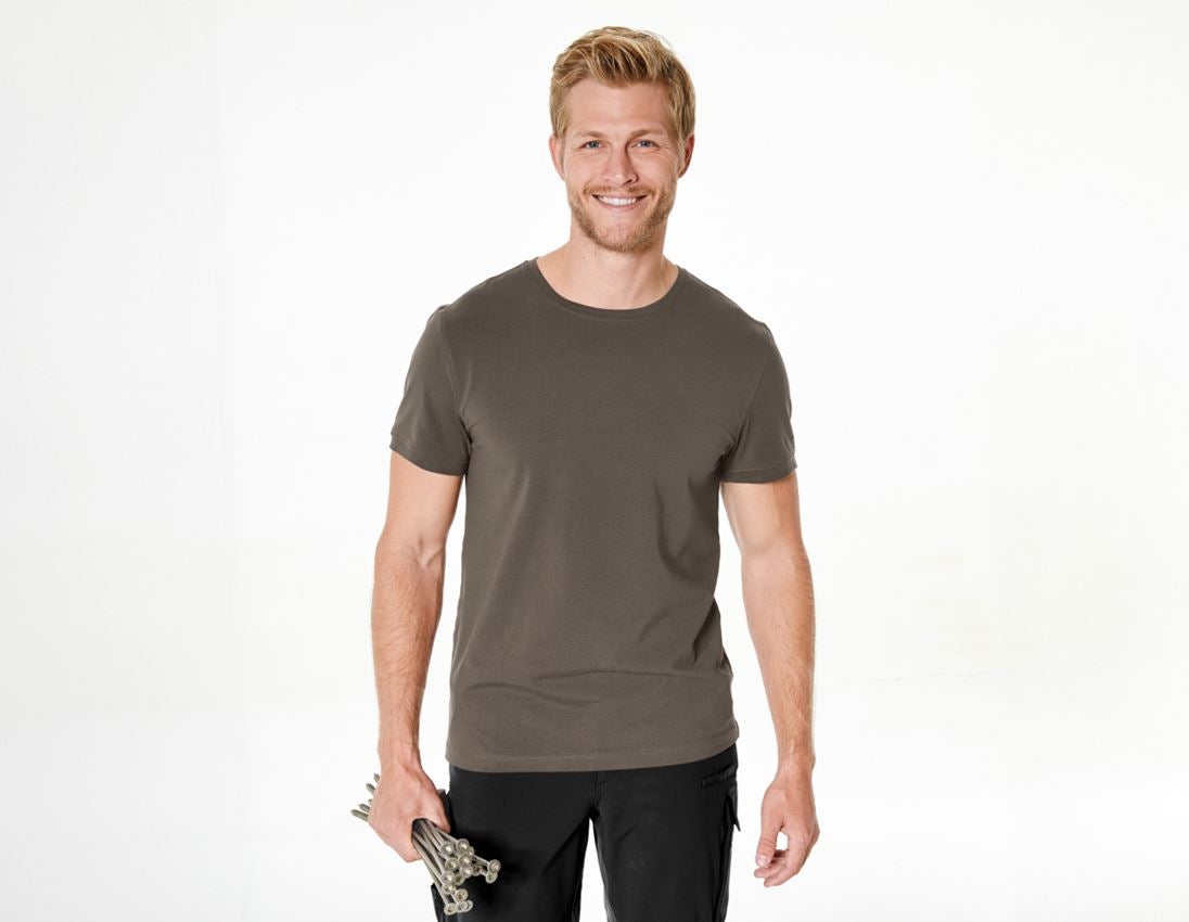 T-Shirts, Pullover & Skjorter: e.s. T-shirt cotton stretch + sten 1
