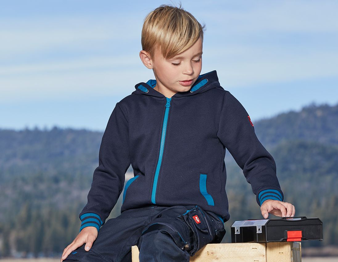 Shirts, Pullover & more: Hoody sweatjacket e.s.motion 2020, children's + navy/atoll