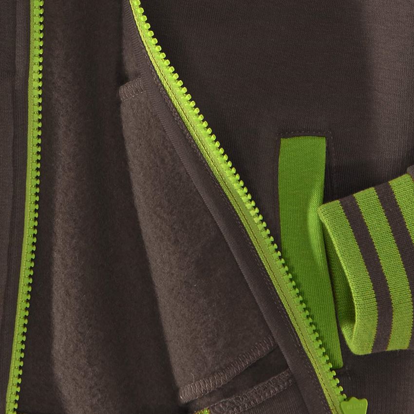 T-Shirts, Pullover & Skjorter: Hoody-Sweatjakke e.s.motion 2020, børne + kastanje/havgrøn 2