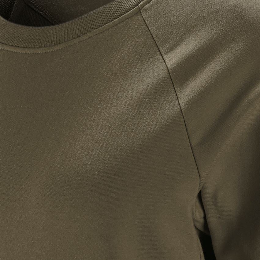 T-Shirts, Pullover & Skjorter: e.s. Sweatshirt cotton stretch, damer + slamgrøn 2