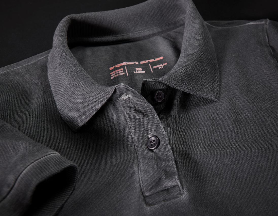 T-Shirts, Pullover & Skjorter: e.s. Polo-Shirt vintage cotton stretch, damer + oxidsort vintage 2