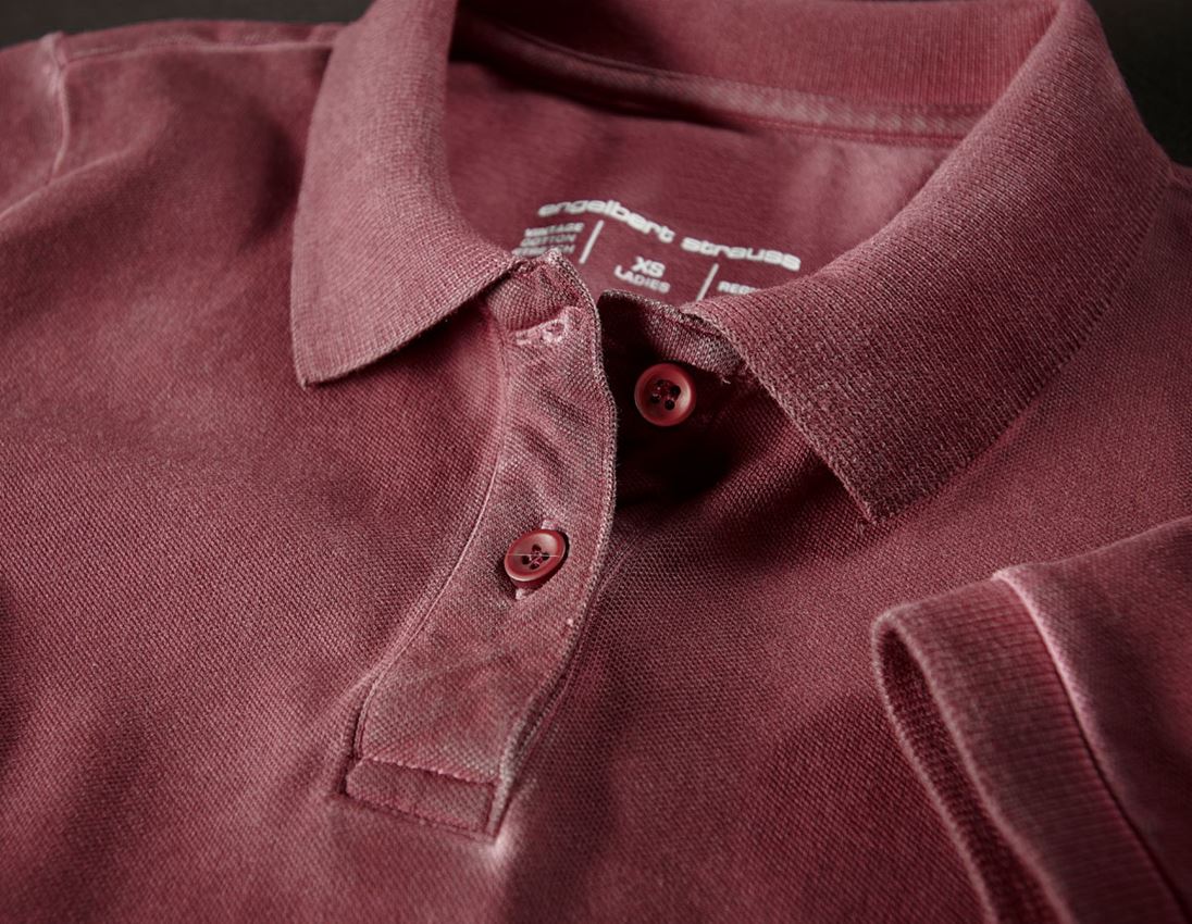 T-Shirts, Pullover & Skjorter: e.s. Polo-Shirt vintage cotton stretch, damer + rubin vintage 2