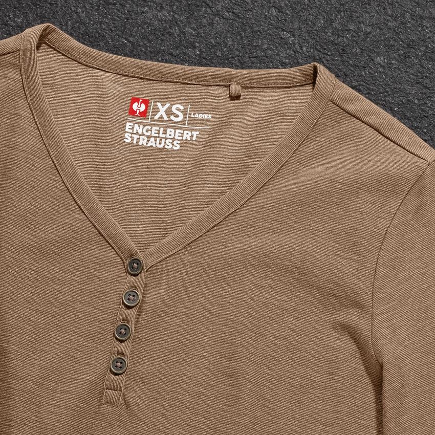 T-Shirts, Pullover & Skjorter: Longsleeve e.s.vintage, damer + sepia melange 2