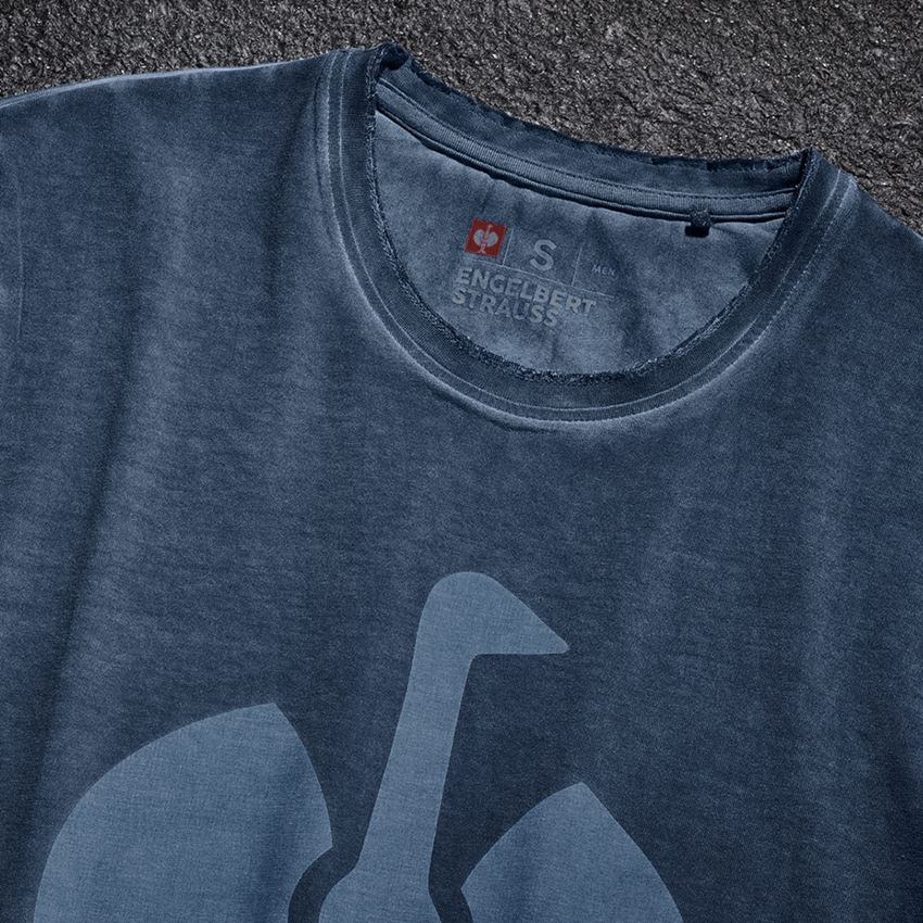 T-Shirts, Pullover & Skjorter: T-Shirt e.s.motion ten ostrich + skifferblå vintage 2