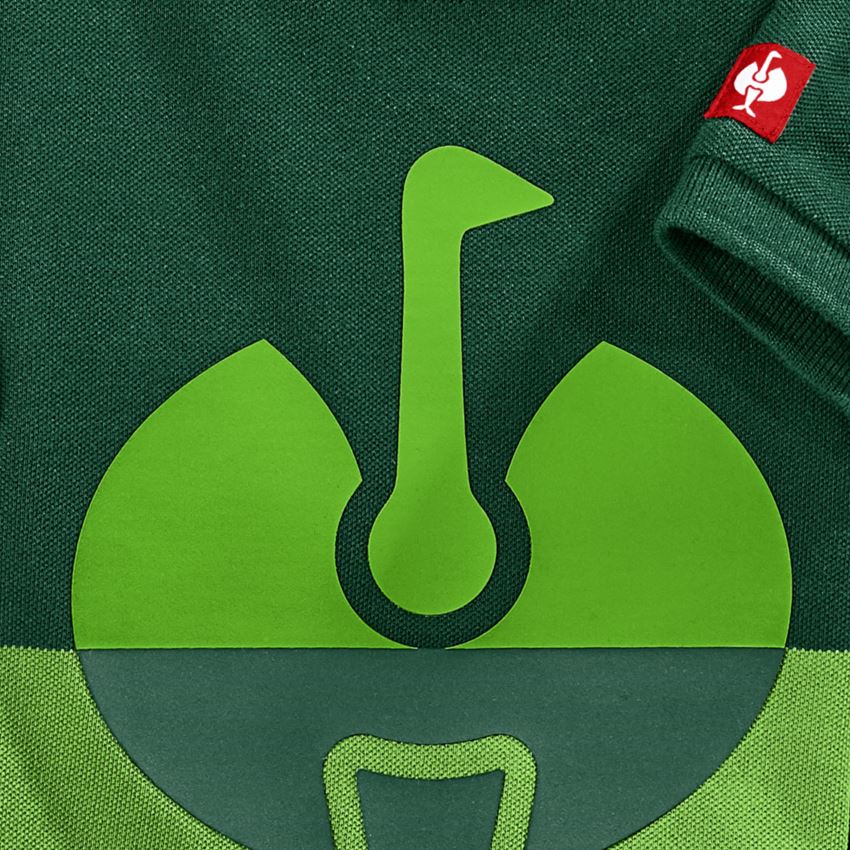 Emner: e.s. Pique-Shirt colourblock, børne + grøn/havgrøn 2