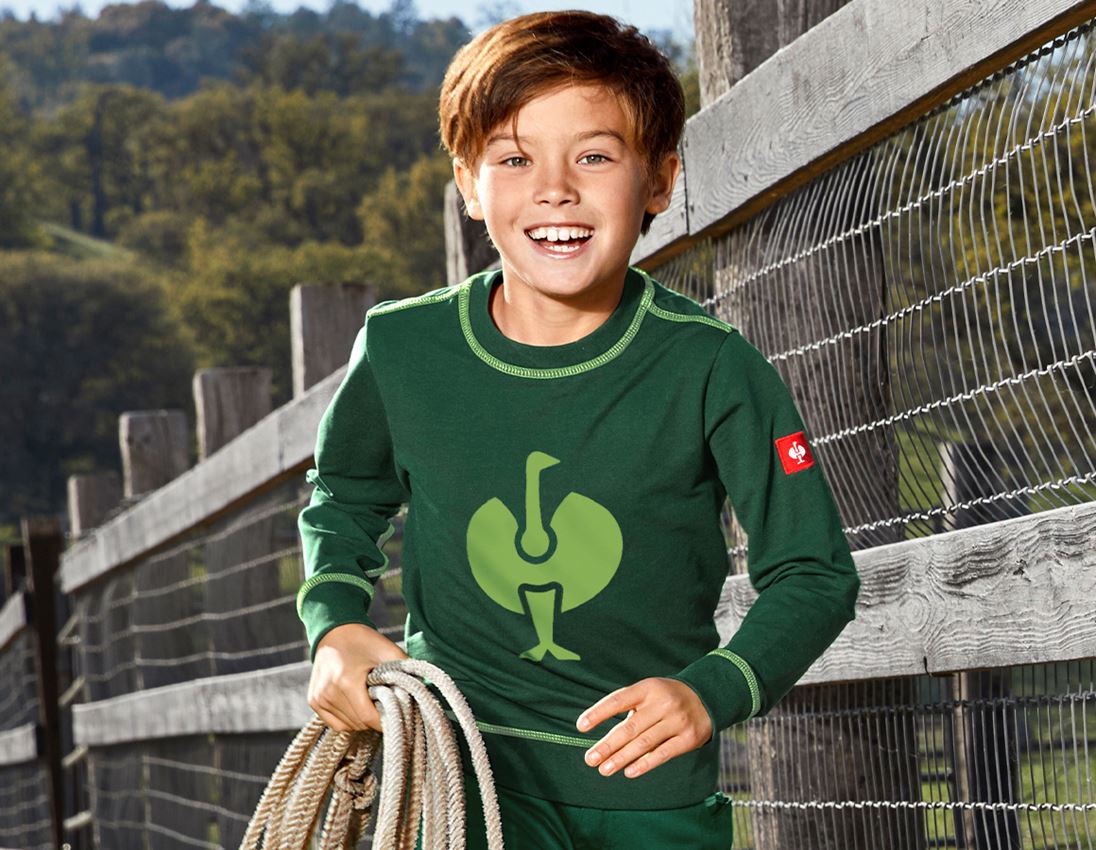 Emner: Sweat-shirt e.s.motion 2020, børne + grøn/havgrøn