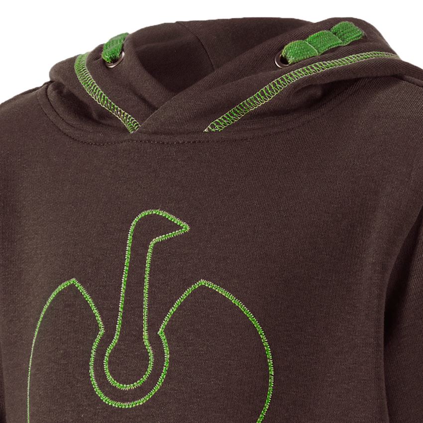T-Shirts, Pullover & Skjorter: Hoody-Sweatshirt e.s.motion 2020, børne + kastanje/havgrøn 2