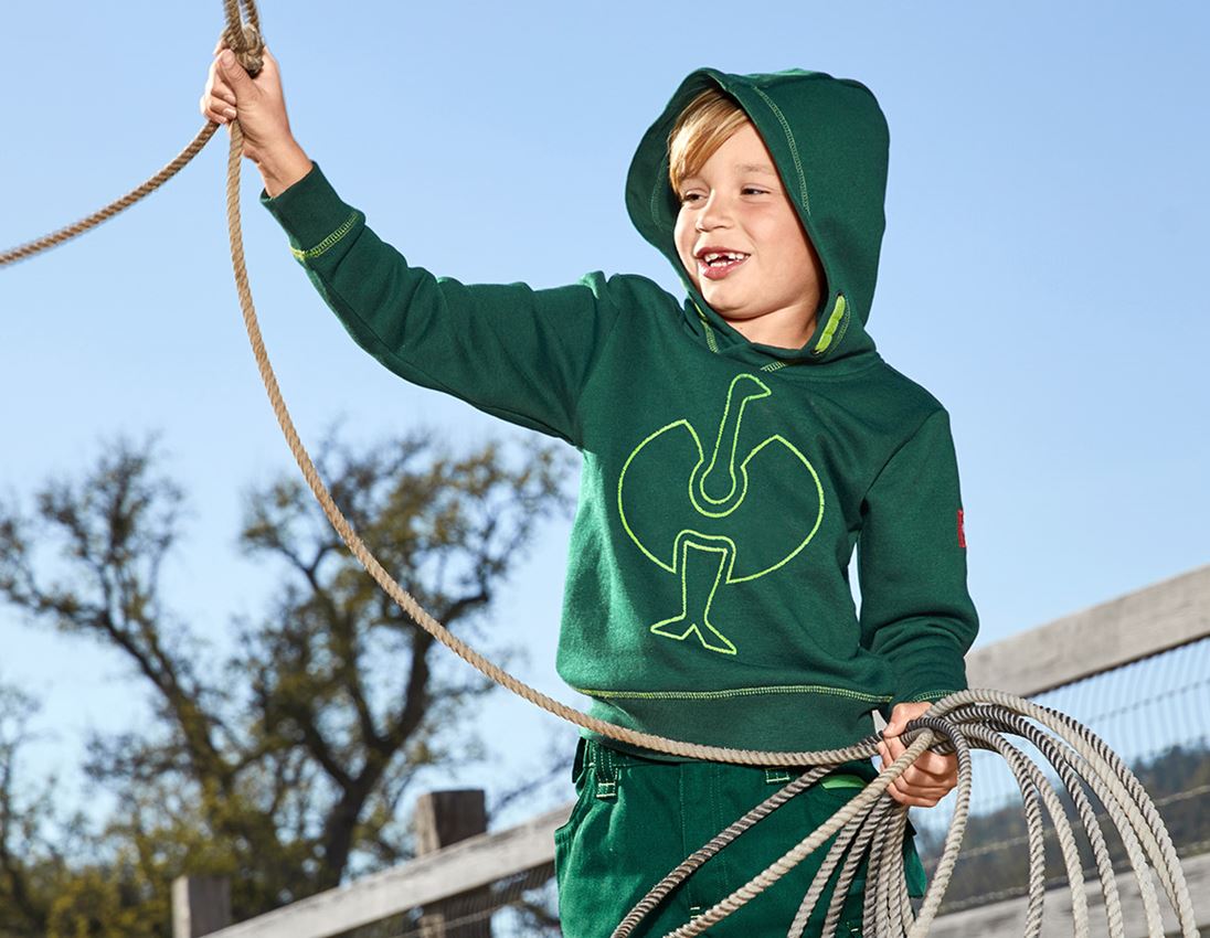 Emner: Hoody-Sweatshirt e.s.motion 2020, børne + grøn/havgrøn