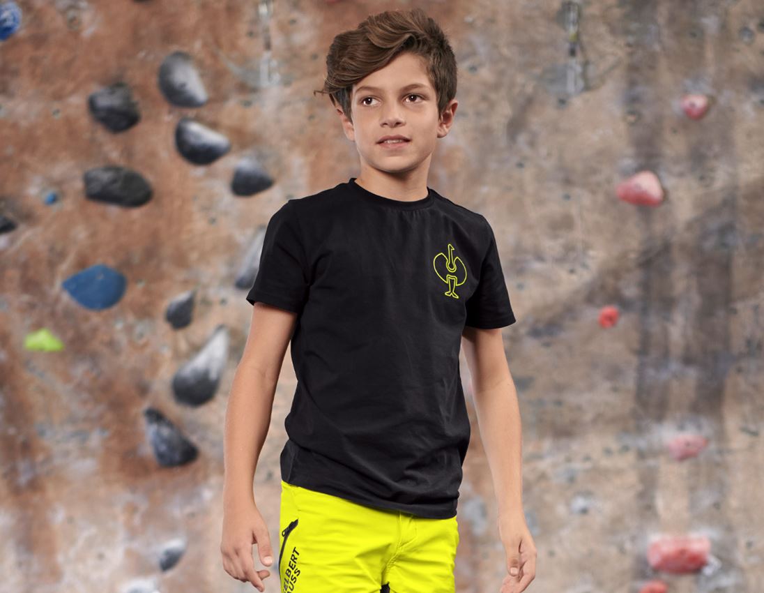 Shirts, Pullover & more: T-Shirt e.s.trail, children's + black/acid yellow