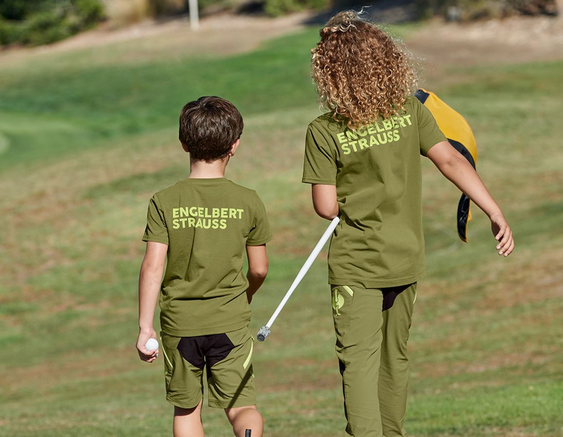Emner: T-Shirt e.s.trail, børn + enebærgrøn/limegrøn 1