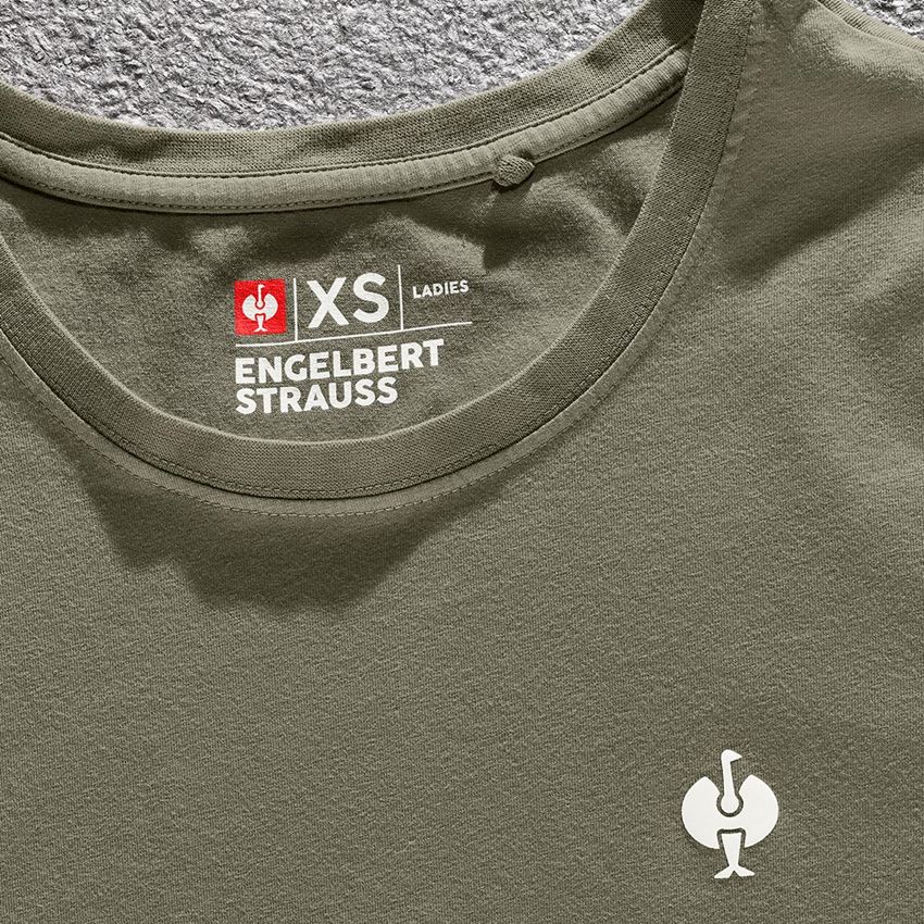 T-Shirts, Pullover & Skjorter: T-Shirt e.s.motion ten pure, damer + mosgrøn vintage 2