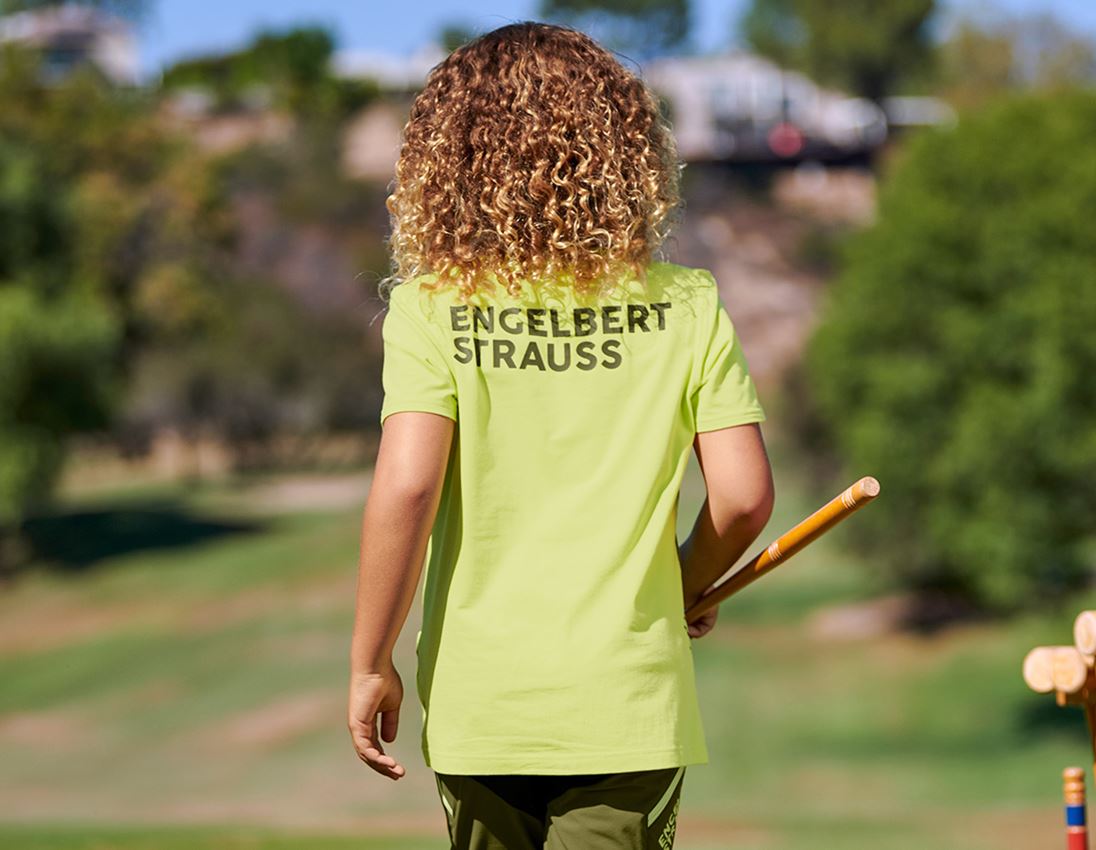 Emner: T-Shirt e.s.trail graphic, børne + enebærgrøn/limegrøn 1