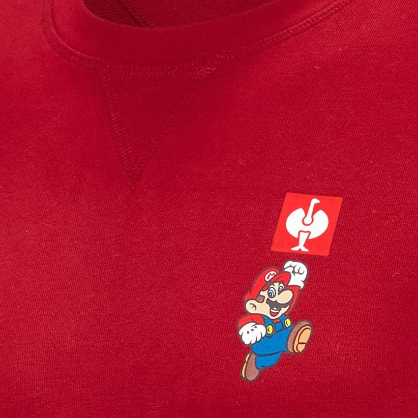 T-Shirts, Pullover & Skjorter: Super Mario sweatshirt, herrer + ildrød 2