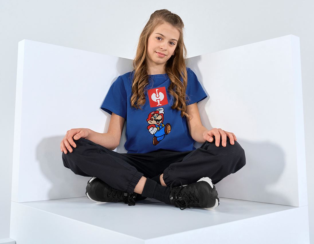 Samarbejde: Super Mario T-shirt, børne + alkaliblå