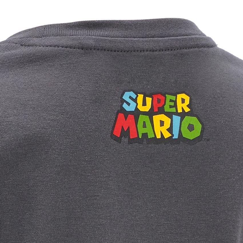 T-Shirts, Pullover & Skjorter: Super Mario T-shirt, børne + antracit 2