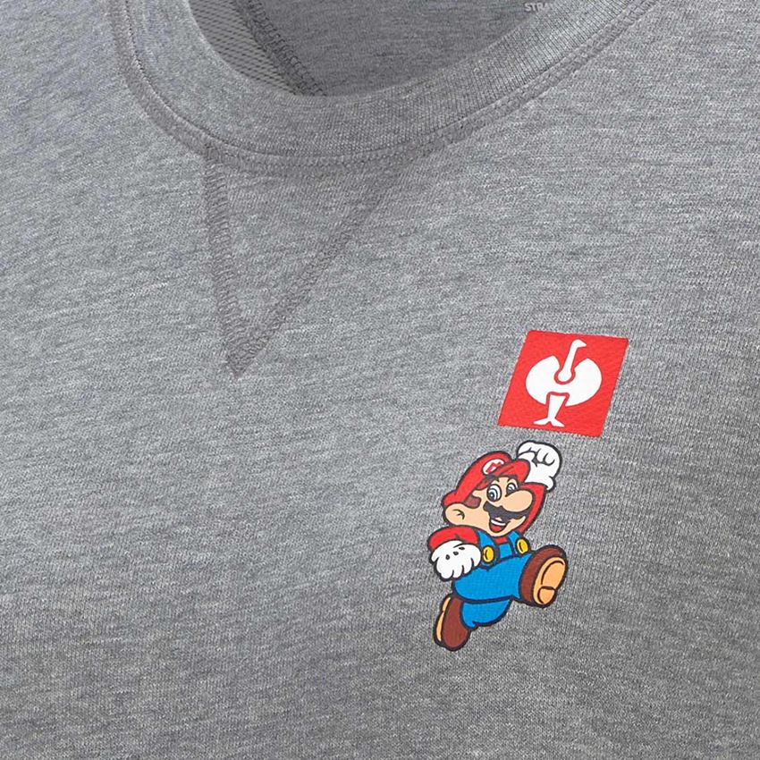 T-Shirts, Pullover & Skjorter: Super Mario sweatshirt, damer + gråmeleret 2