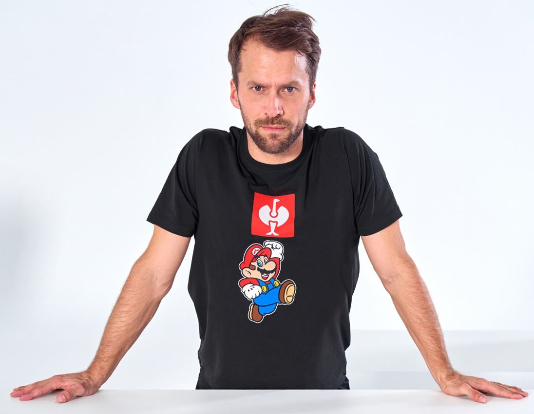 Samarbejde: Super Mario T-shirt, herrer + sort