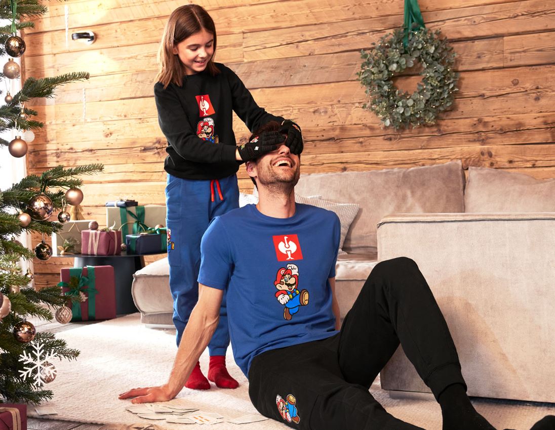 Shirts, Pullover & more: Super Mario T-Shirt, men's + alkaliblue 1