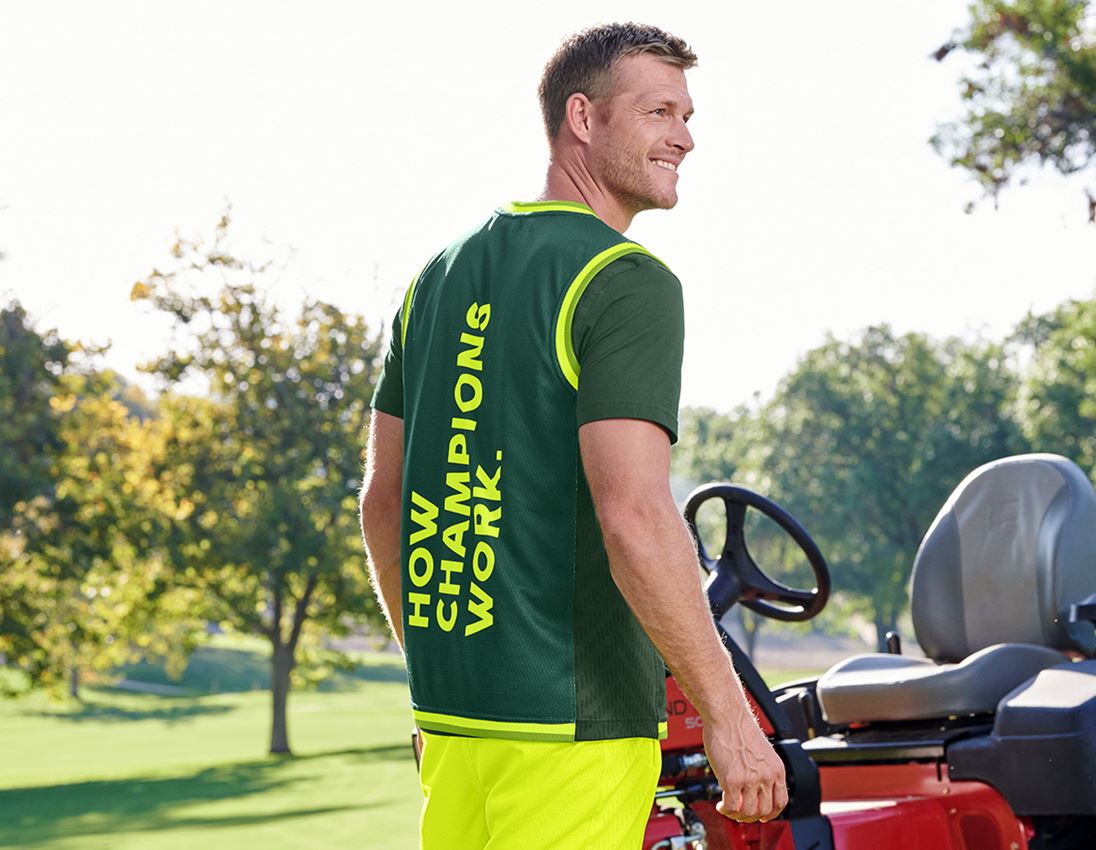 Shirts, Pullover & more: Functional tank-shirt e.s.ambition + green/high-vis yellow 1