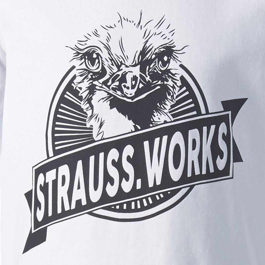 Beklædning: e.s. T-shirt strauss works, børne + hvid 2