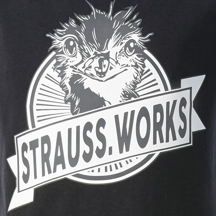 Beklædning: e.s. T-shirt strauss works, børne + sort/hvid 2
