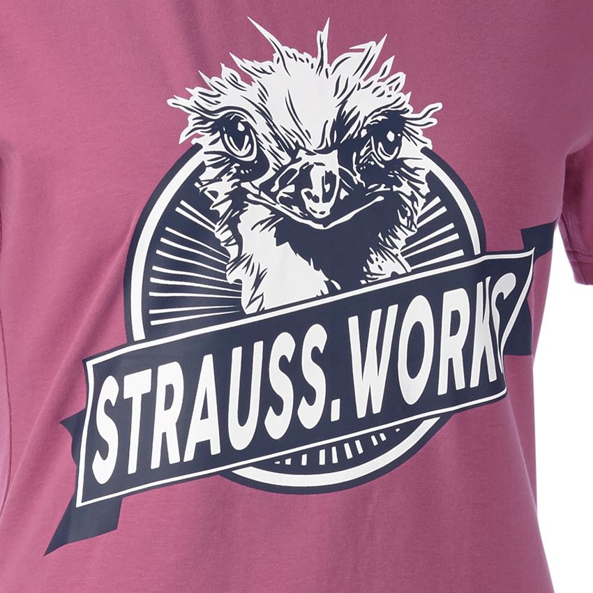 Beklædning: e.s. T-shirt strauss works, damer + tarapink 2