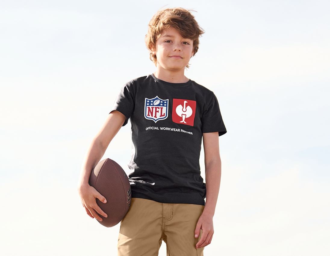 Clothing: NFL T-Shirt cotton, kids + black