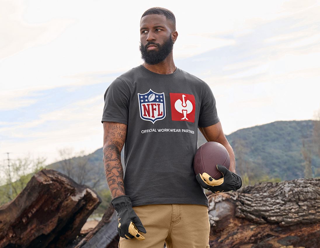 Shirts, Pullover & more: NFL T-Shirt cotton + carbongrey