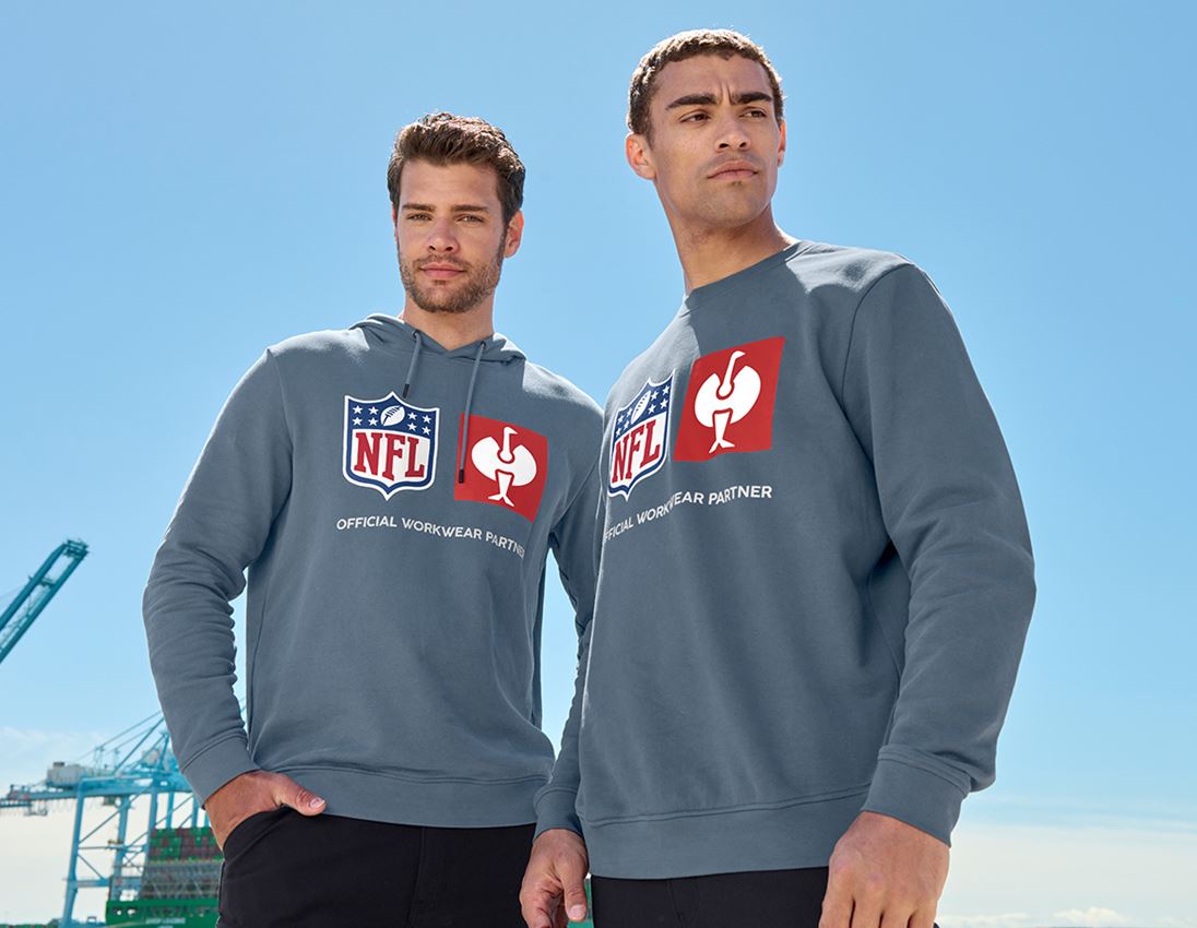 Samarbejde: NFL Sweatshirt cotton + oxidblå 1