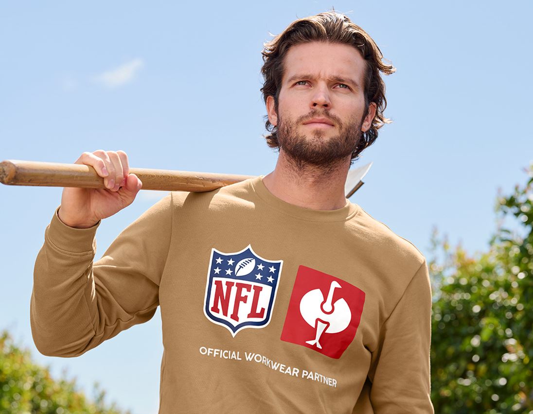 Collaborations: NFL Sweatshirt cotton + almondbrown 2