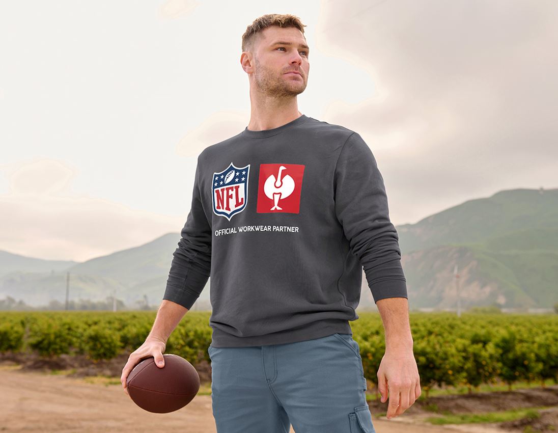 Samarbejde: NFL Sweatshirt cotton + karbongrå