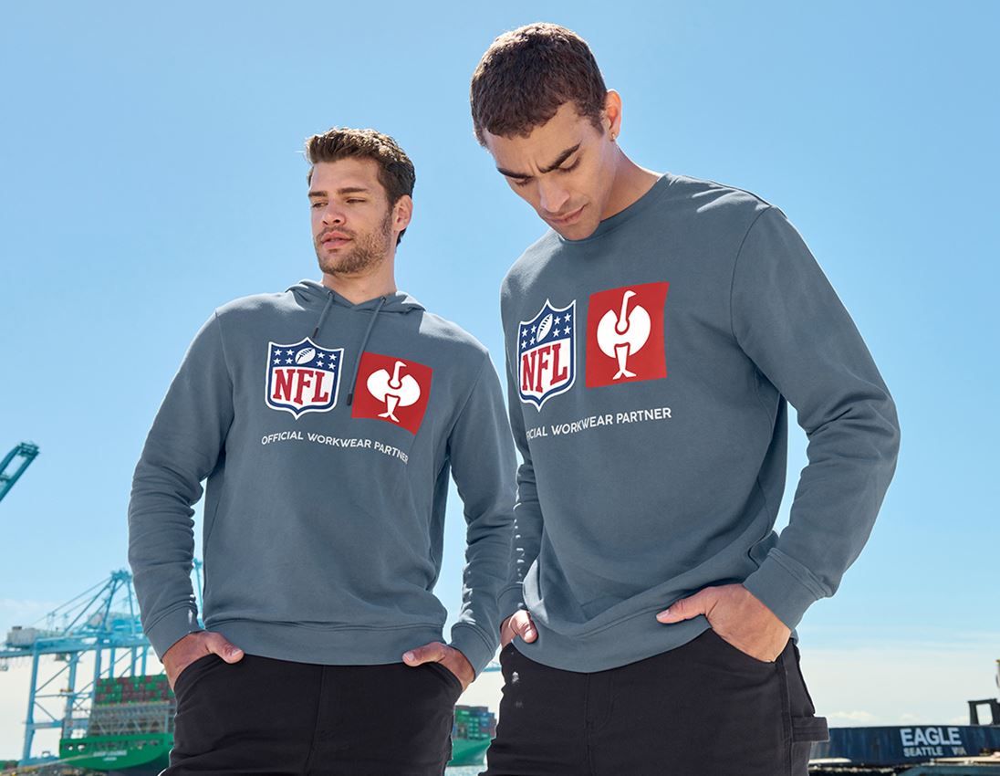 Samarbejde: NFL Sweatshirt cotton + oxidblå