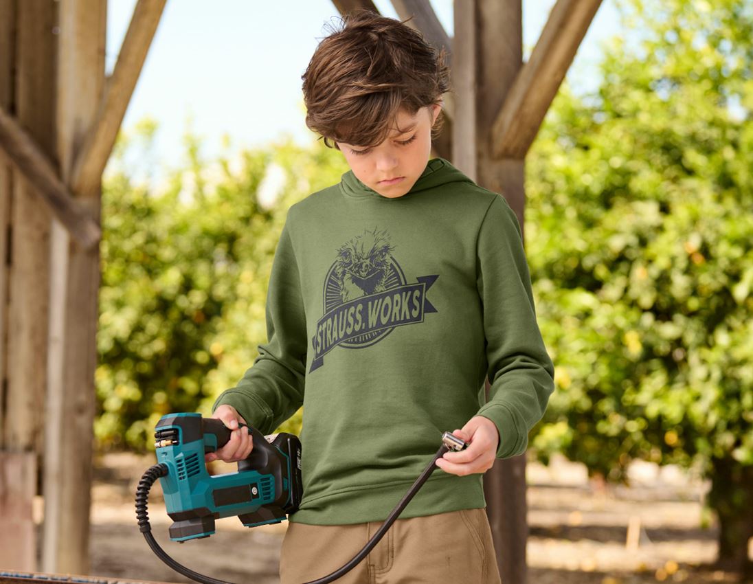 Shirts, Pullover & more: Hoody sweatshirt e.s.iconic works, children's + mountaingreen