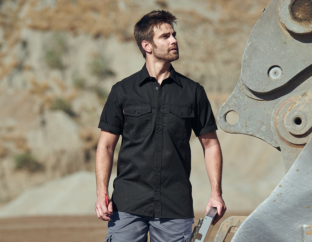 Joiners / Carpenters: Work shirt e.s.classic, short sleeve + black