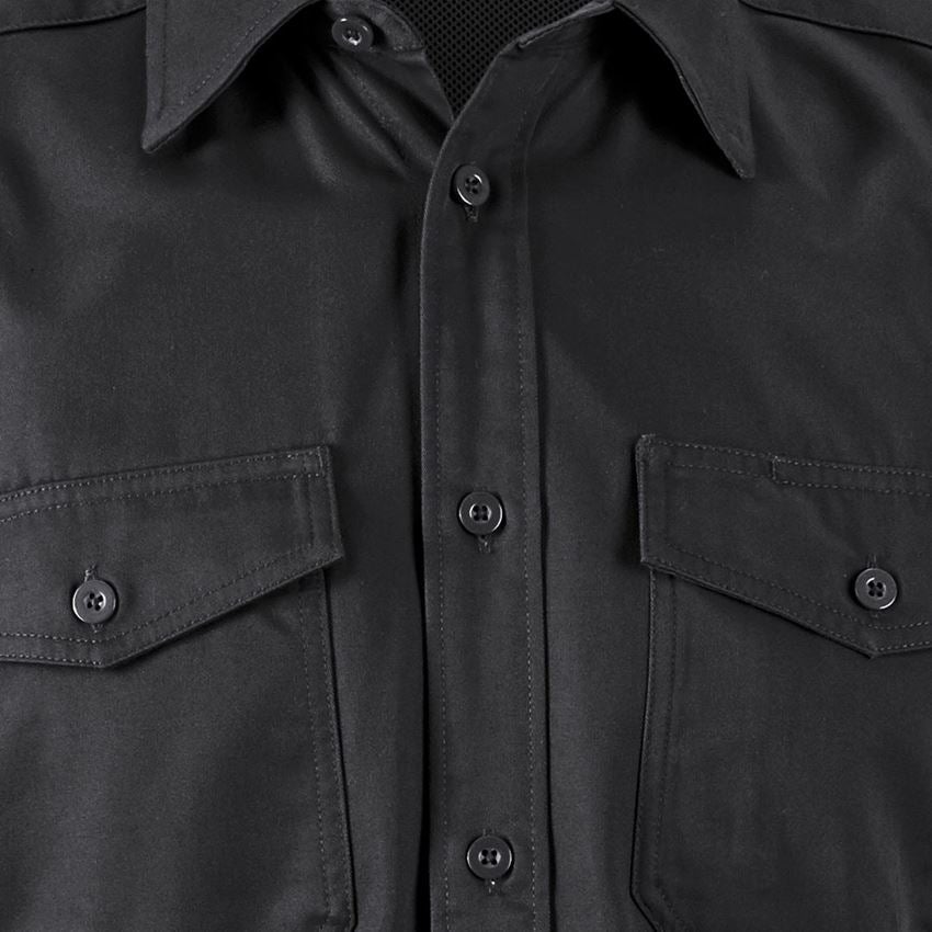 T-Shirts, Pullover & Skjorter: Arbejdsskjorter e.s.classic, korte ærmer + sort 2