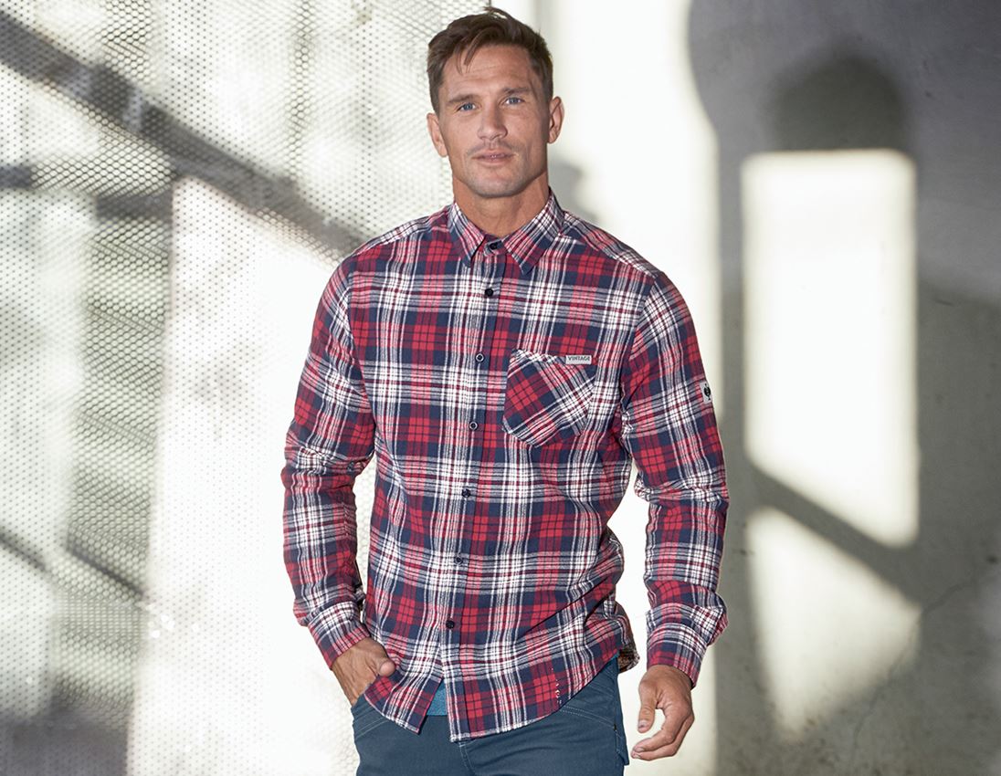 Plumbers / Installers: Check shirt e.s.vintage + red checked
