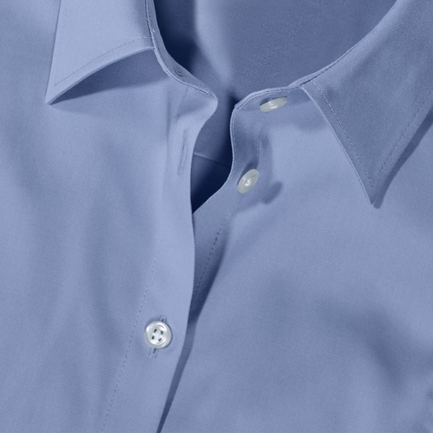 T-Shirts, Pullover & Skjorter: e.s. Businessbluse cotton stretch dam. regular fit + frostblå 2