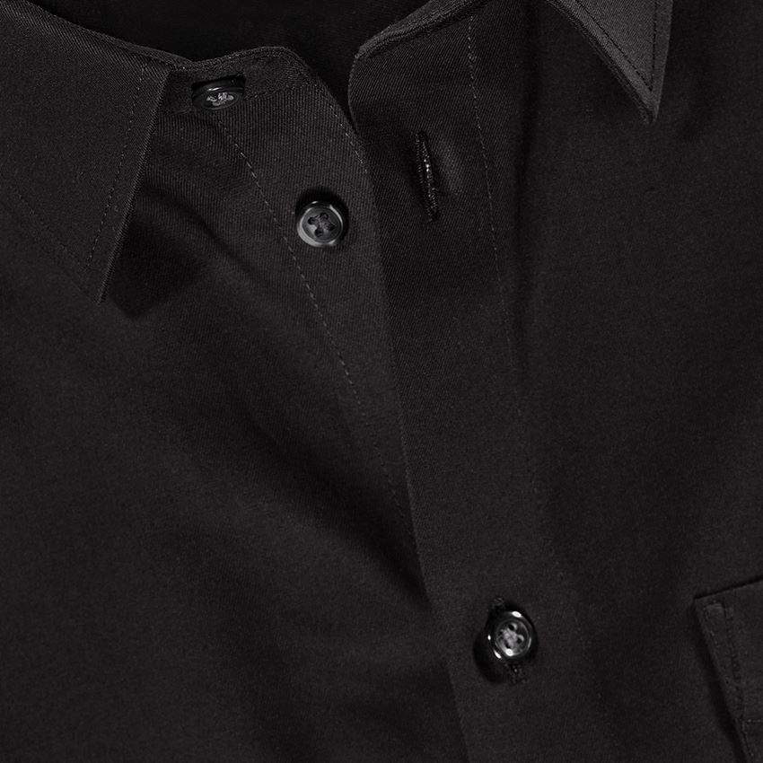 T-Shirts, Pullover & Skjorter: e.s. Business skjorte cotton stretch, comfort fit + sort 3