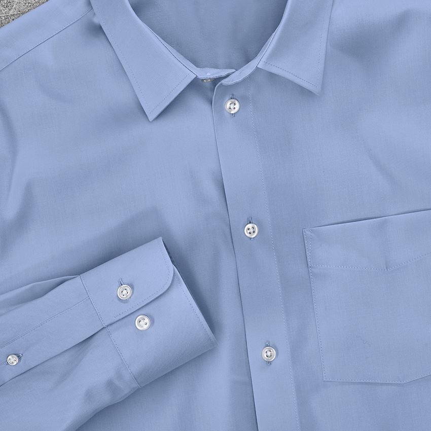 T-Shirts, Pullover & Skjorter: e.s. Business skjorte cotton stretch, comfort fit + frostblå 3
