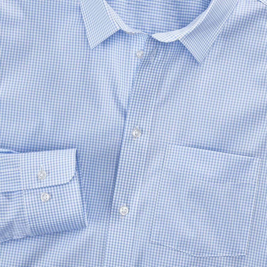 Topics: e.s. Business shirt cotton stretch, comfort fit + frostblue checked 3