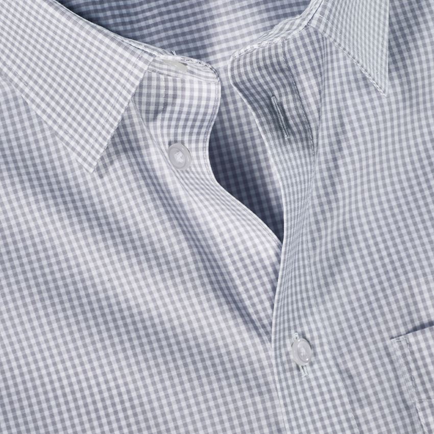 Emner: e.s. Business skjorte cotton stretch, comfort fit + tågegrå  ternet 3