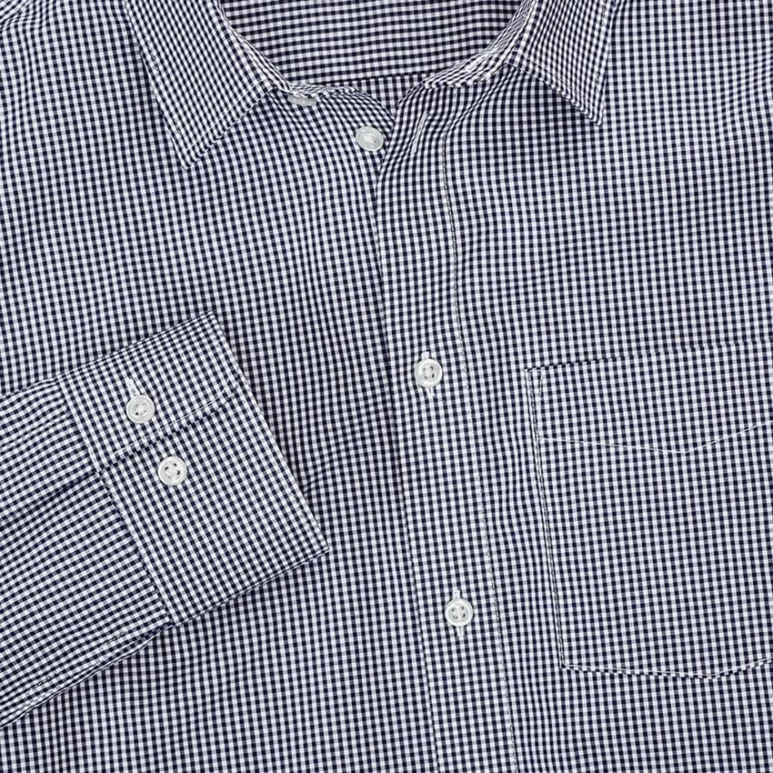 T-Shirts, Pullover & Skjorter: e.s. Business skjorte cotton stretch, comfort fit + mørkeblå ternet 3
