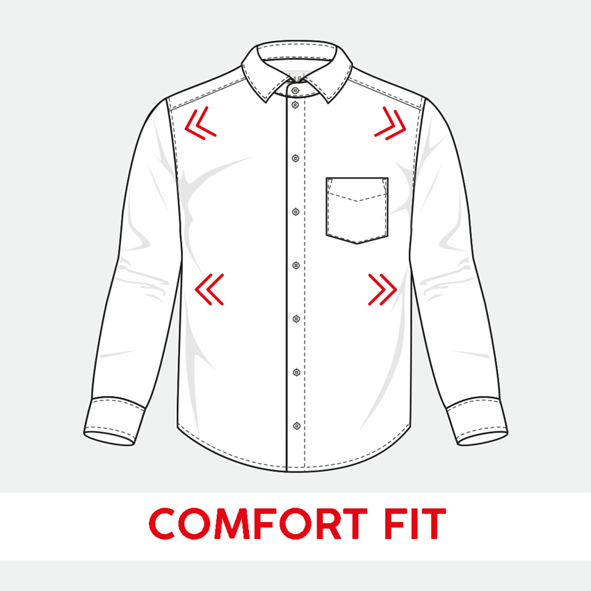 Topics: e.s. Business shirt cotton stretch, comfort fit + frostblue 2