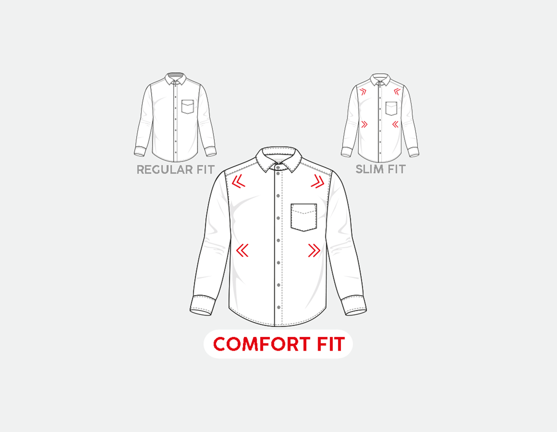 T-Shirts, Pullover & Skjorter: e.s. Business skjorte cotton stretch, comfort fit + frostblå 2