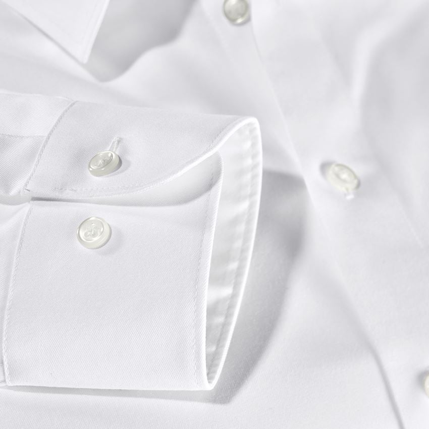 T-Shirts, Pullover & Skjorter: e.s. Business skjorte cotton stretch, slim fit + hvid 3
