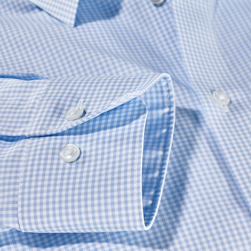 T-Shirts, Pullover & Skjorter: e.s. Business skjorte cotton stretch, slim fit + frostblå ternet 3