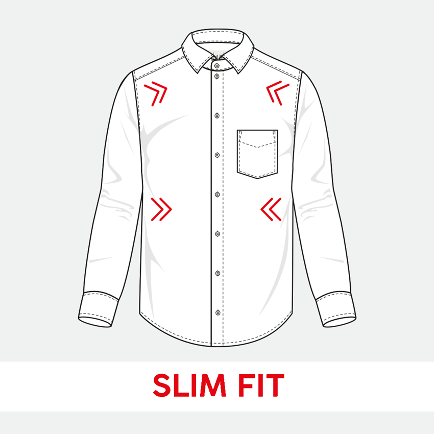 T-Shirts, Pullover & Skjorter: e.s. Business skjorte cotton stretch, slim fit + sort ternet 2