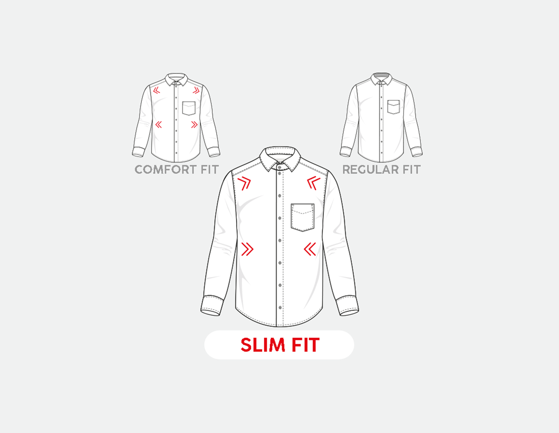 T-Shirts, Pullover & Skjorter: e.s. Business skjorte cotton stretch, slim fit + sort 2